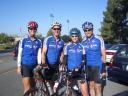 Steph, Mark, Lynda and Jon starting a training ride